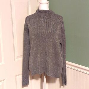 Liz Claiborne Sport XL Long Sleeve Ribbed Turtleneck Sweater